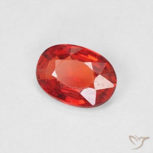 0.44ct Natural Bright Red Sapphire, Oval Cut, 5.8x4.1 mm