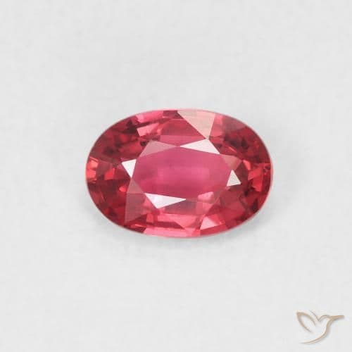 0.57ct Natural Medium Red Sapphire, Oval Cut, 5.9x4.1 mm