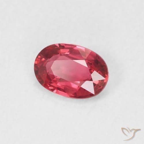 0.57ct Natural Medium Red Sapphire, Oval Cut, 5.9x4.1 mm