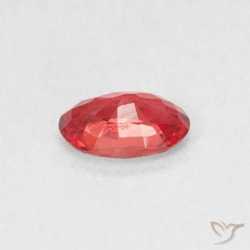 0.51ct Natural Scarlet Red Sapphire, Oval Cut, 5.9x3.9 mm