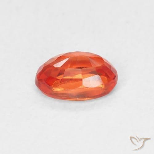 0.70ct Natural Reddish Orange Sapphire, Oval Cut, 6x4.1 mm