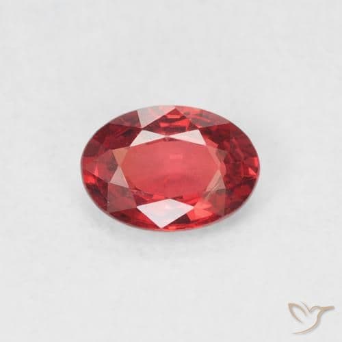 0.55ct Natural Intense Red Sapphire, Oval Cut, 5.8x4.1 mm