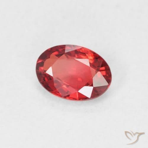 0.55ct Natural Intense Red Sapphire, Oval Cut, 5.8x4.1 mm