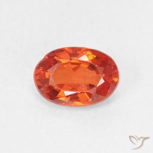 1.28ct Natural Medium Orange Sapphire, Oval Cut, 5.8x4.3 mm