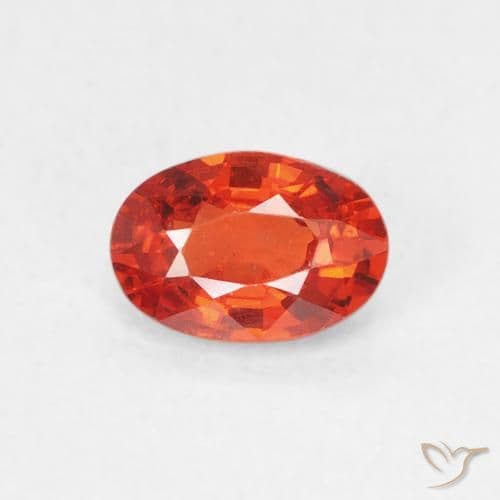 0.64ct Natural Medium Orange Sapphire, Oval Cut, 6x4.1 mm
