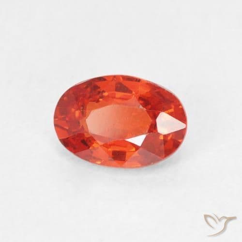 0.64ct Natural Medium Orange Sapphire, Oval Cut, 6x4.1 mm