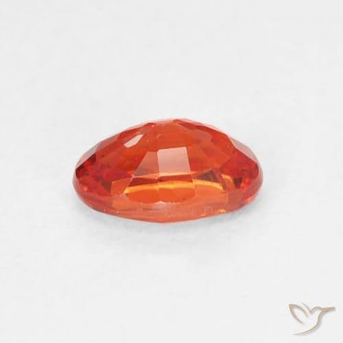 0.64ct Natural Medium Orange Sapphire, Oval Cut, 6x4.1 mm