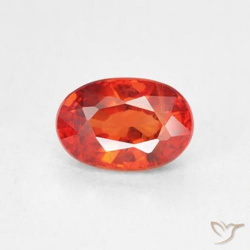 0.83ct Natural Warm Orange Sapphire, Oval Cut, 6x4.1 mm