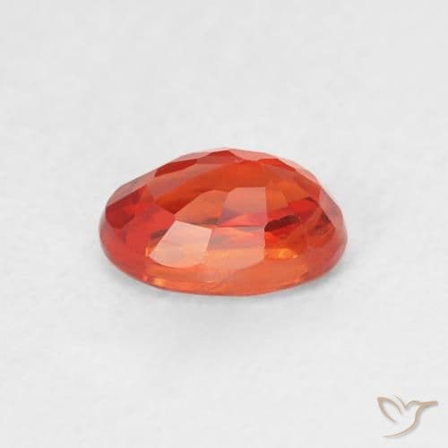 0.76ct Natural Reddish Orange Sapphire, Oval Cut, 6x4.1 mm