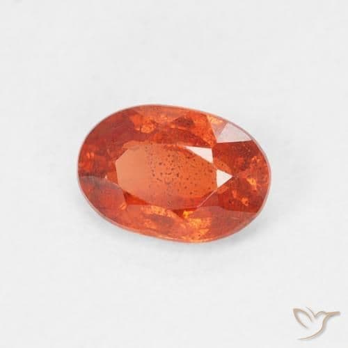 0.70ct Natural Fire Orange Sapphire, Oval Cut, 6x4.1 mm