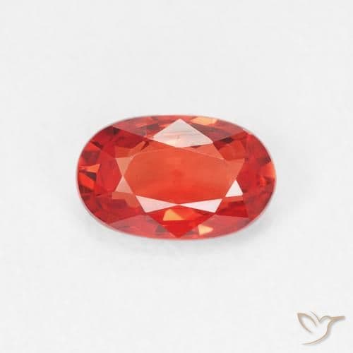 0.61ct Bright Crimson Red Sapphire, Oval Cut, 6x3.8 mm