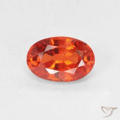 0.72ct Natural Fire Orange Sapphire, Oval Cut, 6.1x4.1 mm