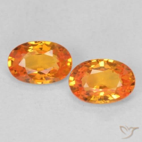 1.08ct Natural Bright Orange Sapphire, Oval Cut, 6x4.1 mm