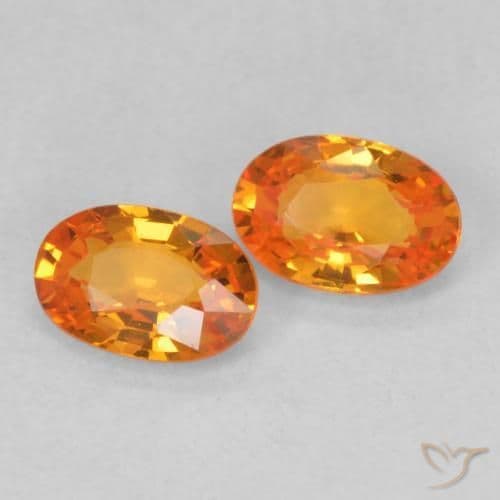 1.08ct Natural Bright Orange Sapphire, Oval Cut, 6x4.1 mm