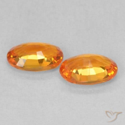 1.08ct Natural Bright Orange Sapphire, Oval Cut, 6x4.1 mm