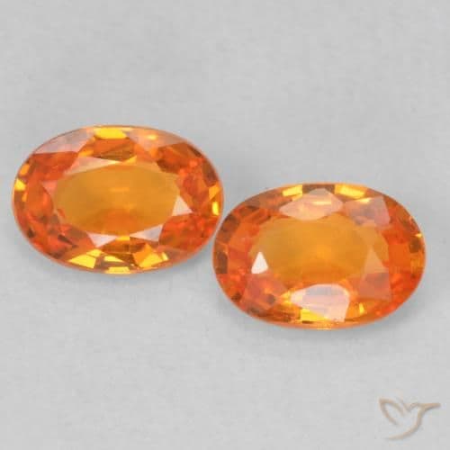 1.20ct Natural Bright Orange Sapphire, Oval Cut, 6.1x4.2 mm