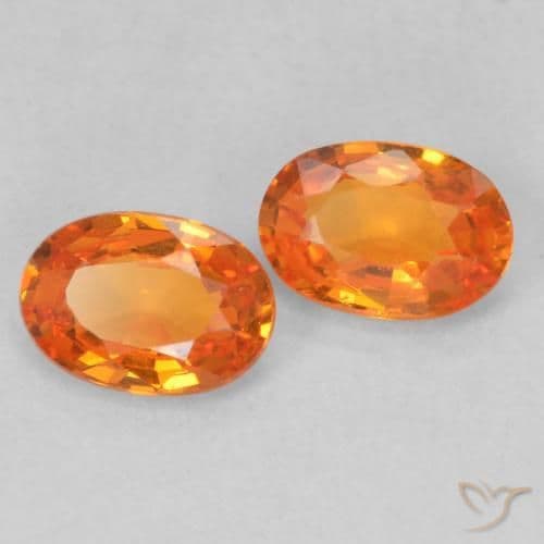 1.20ct Natural Bright Orange Sapphire, Oval Cut, 6.1x4.2 mm