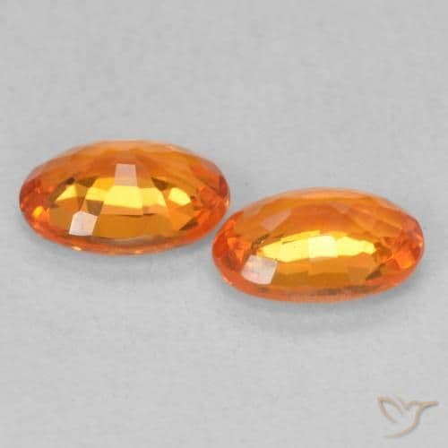 1.20ct Natural Bright Orange Sapphire, Oval Cut, 6.1x4.2 mm