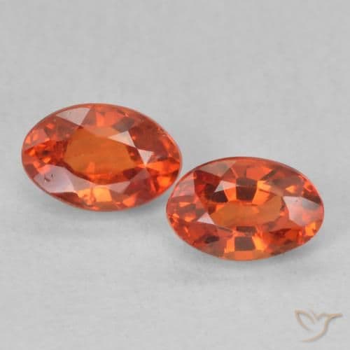 1.38ct Natural Medium Orange Sapphire, Oval Cut, 6x4 mm