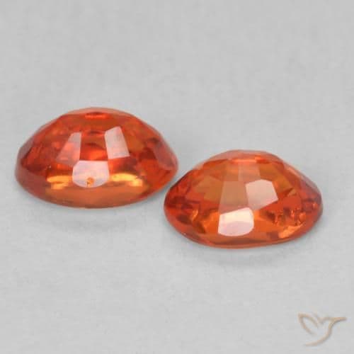1.38ct Natural Medium Orange Sapphire, Oval Cut, 6x4 mm