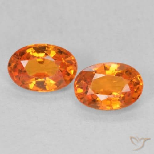 1.22ct Natural Medium Orange Sapphire, Oval Cut, 5.9x4 mm