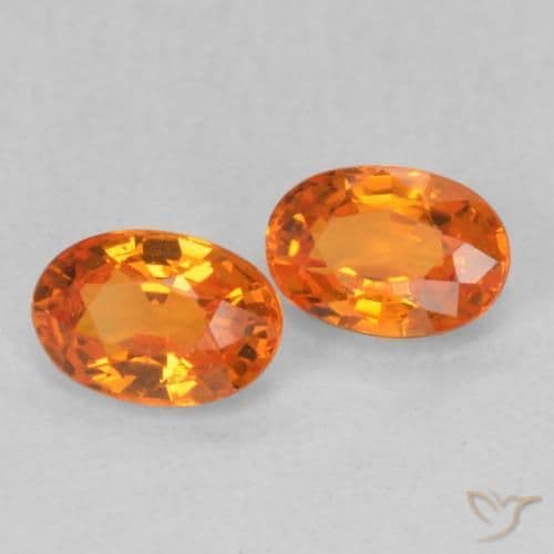 1.22ct Natural Medium Orange Sapphire, Oval Cut, 5.9x4 mm
