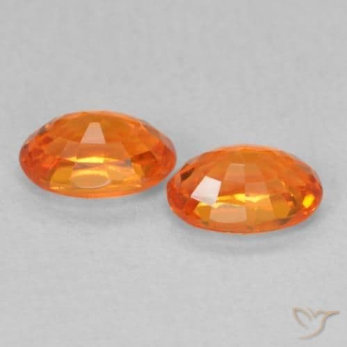 1.22ct Natural Medium Orange Sapphire, Oval Cut, 5.9x4 mm