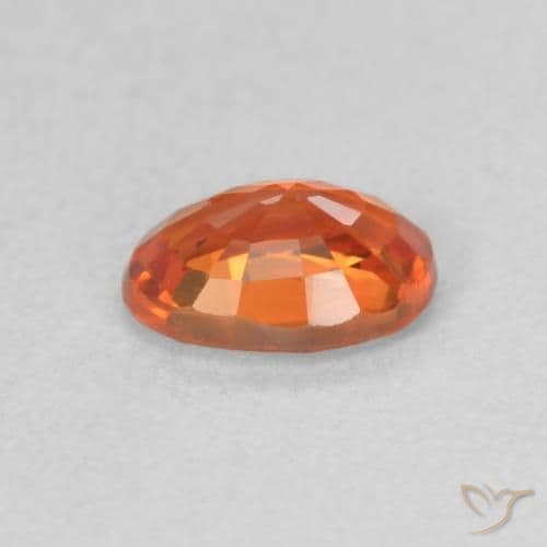 0.71ct Natural Medium Orange Sapphire, Oval Cut, 6.3x4.3 mm