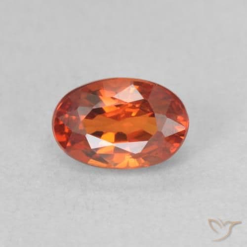 0.84ct Natural Reddish Orange Sapphire, Oval Cut, 6.1x4.1 mm