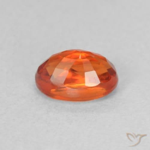0.84ct Natural Reddish Orange Sapphire, Oval Cut, 6.1x4.1 mm