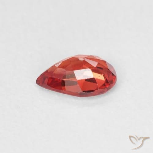 0.46ct Bright Crimson Red Sapphire, Pear Shape, 5.9x4 mm
