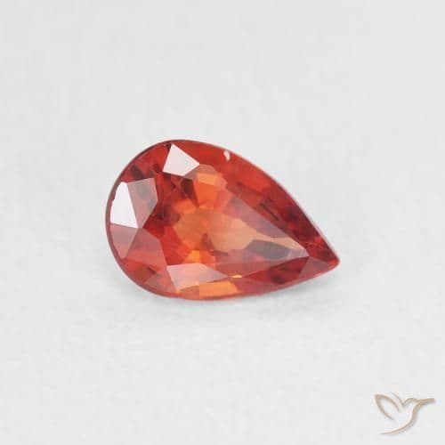 0.51ct Natural Intense Red Sapphire, Pear Shape, 6x4 mm
