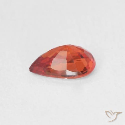 0.51ct Natural Intense Red Sapphire, Pear Shape, 6x4 mm