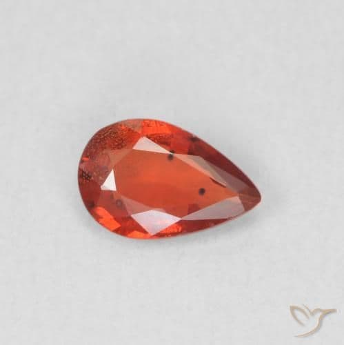 0.42ct Natural Medium Red Sapphire, Pear Shape, 6.1x4 mm