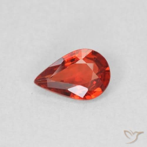 0.55ct Natural Medium Red Sapphire, Pear Shape, 6x4 mm