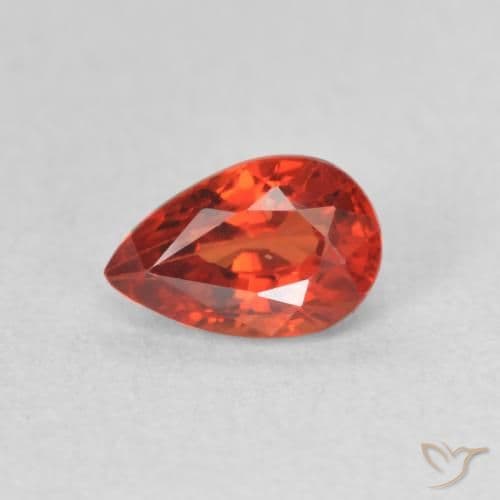 1.10ct Natural Medium Red Sapphire, Pear Shape, 6.2x4.1 mm