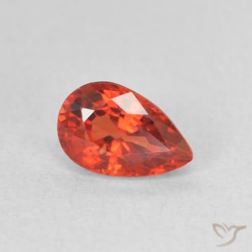 0.73ct Natural Intense Red Sapphire, Pear Shape, 6.3x4.1 mm