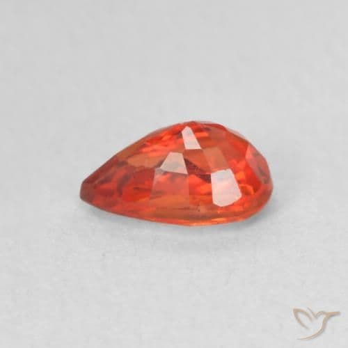0.73ct Natural Intense Red Sapphire, Pear Shape, 6.3x4.1 mm