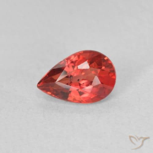 0.51ct Natural Intense Red Sapphire, Pear Shape, 5.8x3.9 mm