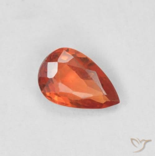 0.51ct Bright Crimson Red Sapphire, Pear Shape, 6.3x4.1 mm