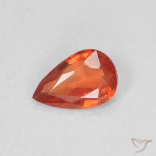 0.51ct Bright Crimson Red Sapphire, Pear Shape, 6.3x4.1 mm