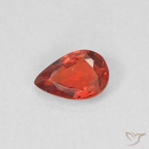 0.42ct Natural Intense Red Sapphire, Pear Shape, 5.8x3.8 mm