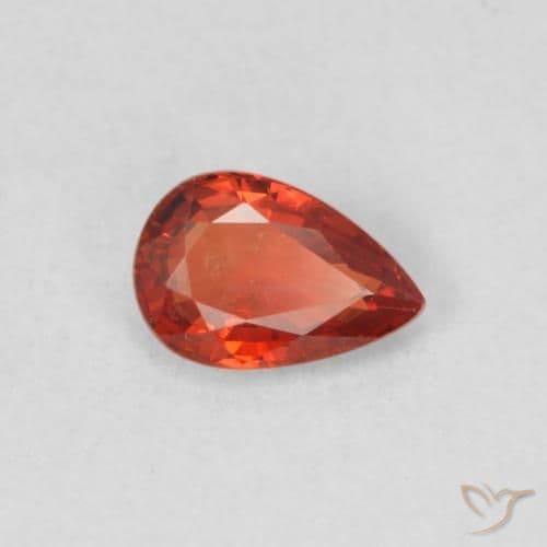 0.55ct Natural Intense Red Sapphire, Pear Shape, 6.1x4.1 mm