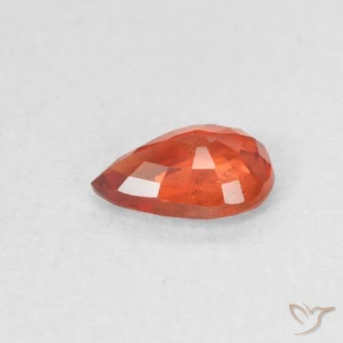 0.55ct Natural Intense Red Sapphire, Pear Shape, 6.1x4.1 mm