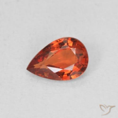 0.48ct Natural Intense Red Sapphire, Pear Shape, 6x4.1 mm