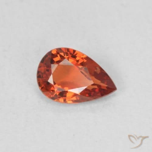 0.48ct Natural Intense Red Sapphire, Pear Shape, 6x4.1 mm