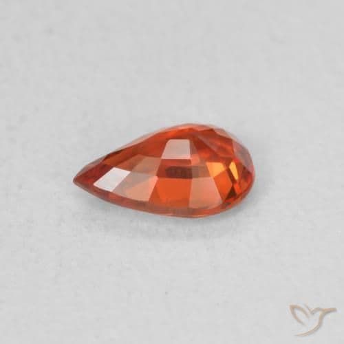 0.48ct Natural Intense Red Sapphire, Pear Shape, 6x4.1 mm