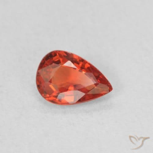 0.41ct Bright Crimson Red Sapphire, Pear Shape, 5.7x4 mm