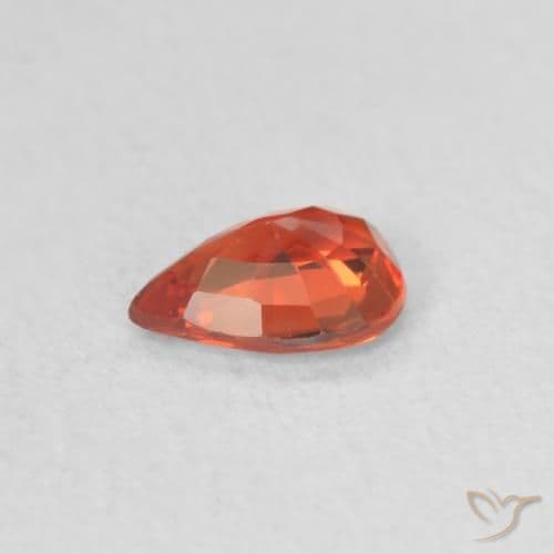 0.41ct Bright Crimson Red Sapphire, Pear Shape, 5.7x4 mm