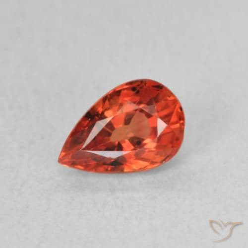 0.66ct Natural Intense Red Sapphire, Pear Shape, 6.2x4.1 mm